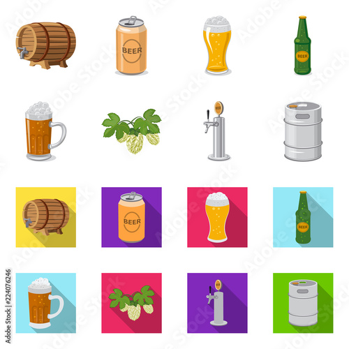 Isolated object of pub and bar symbol. Set of pub and interior vector icon for stock.