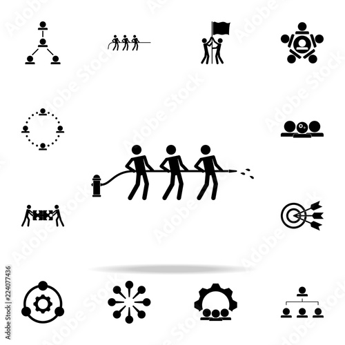 joint fire extinguishing icon. Teamwork icons universal set for web and mobile