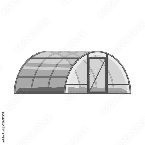 Vector illustration of greenhouse and plant sign. Set of greenhouse and garden stock vector illustration.