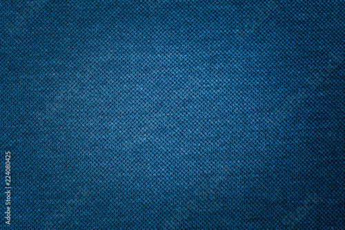 Dark blue fabric texture of cloth that is structurally textile fabric fibers background use us space for text or image backdrop design photo