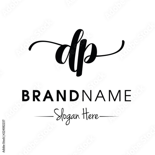 Monogram / Initial dp typography logo design inspiration vector photo