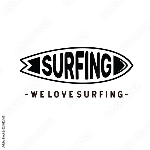 Surfing logo and emblems for Surf Club or shop Logo Design Inspiration Vector 