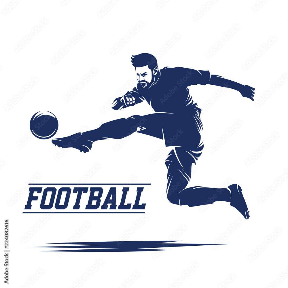 Fototapeta premium Soccer and Football Player Man LOGO VECTOR