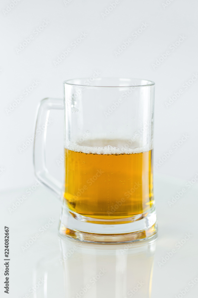 Glass of beer on isolated background. Glass of beer on isolated background.