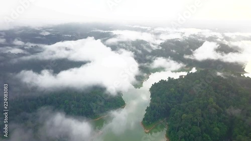 A very beautiful aerial view of Royal Belum Malaysia taken from above. The Landscape is very fasinating to who love nature photo