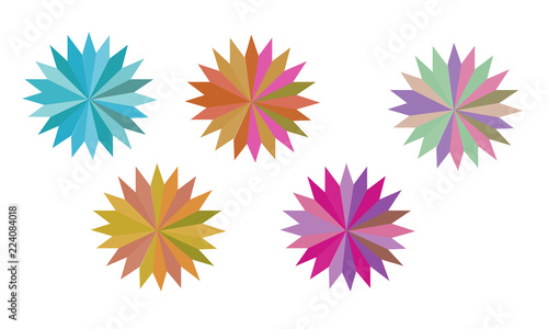 collection of sunburst star burst design vector