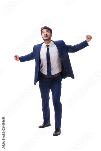 Young businessman isolated on whie background 