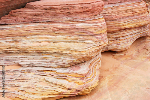 Colorful layers of sandstone, Nevada