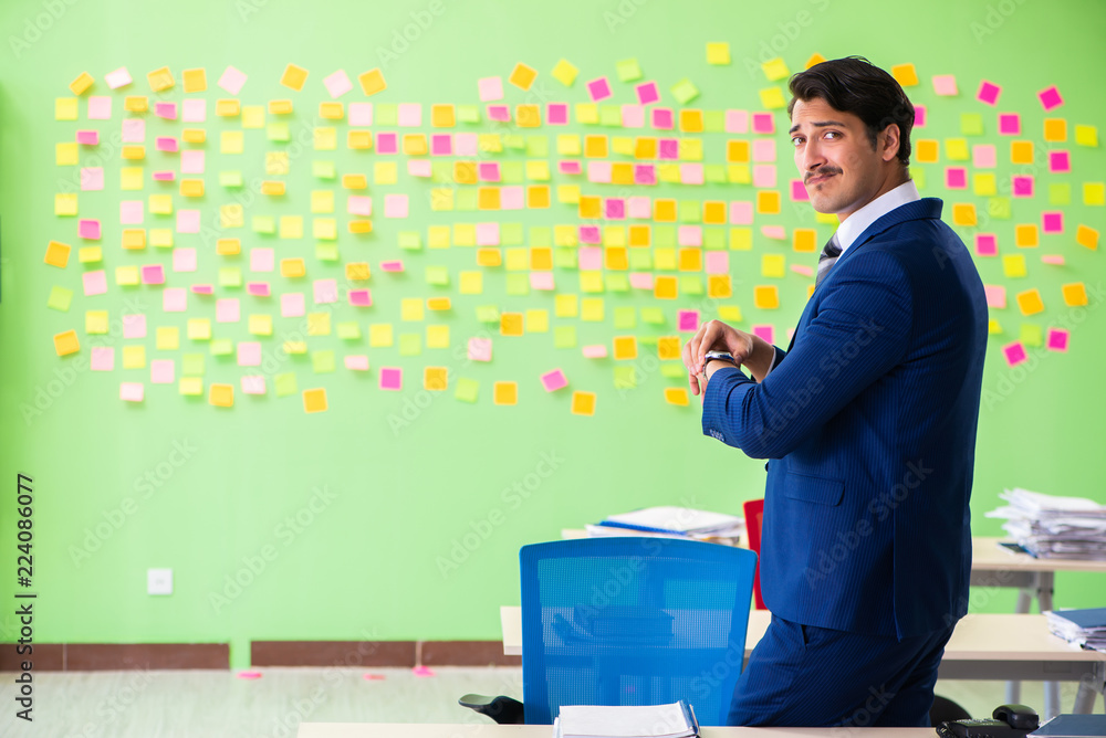 Businessman with many conflicting priorities Businessman with many conflicting priorities
