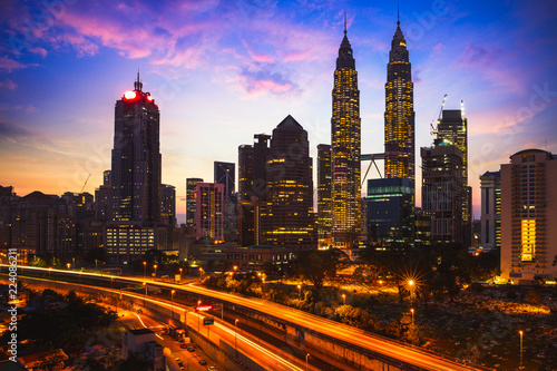 Kuala Lumpur city skyline in the morning, Malaysia