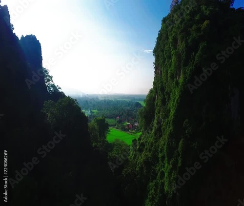 A beautiful aerial view of Keriang Hill in Kedah Malaysia photo