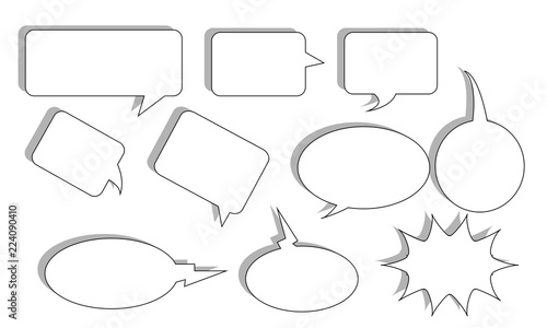 set of quote box,frame talk,bubble speech,balloon talk template illustration vector