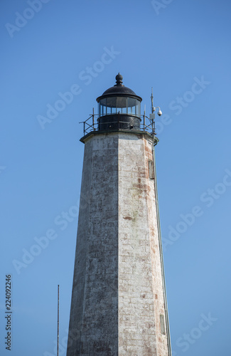 Closeup Five Mile Lighthouse at Point Park, New Haven, Connecticut
