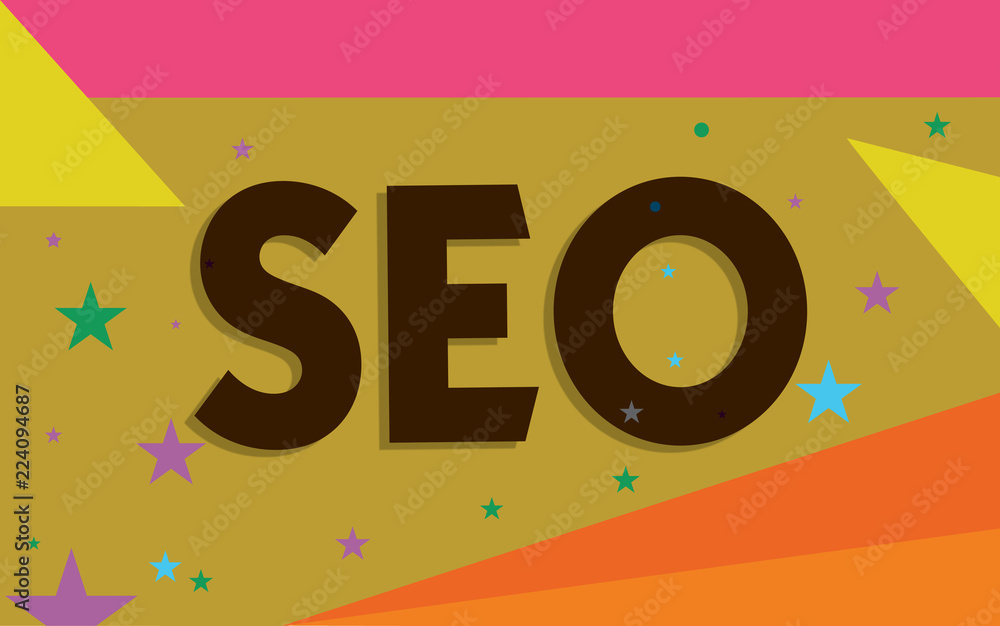 Obraz premium Conceptual hand writing showing Seo. Business photo text Practice of increasing the quantity and quality of traffic to a website.