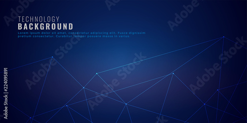 clean low poly network lines technology background