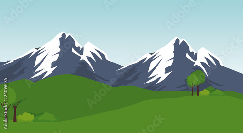 park landscape scene icon