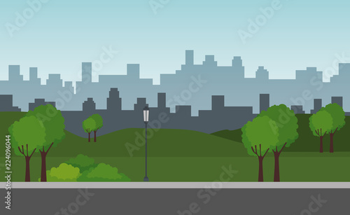 park landscape scene icon