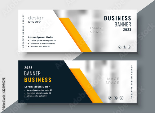 elegant yellow professional business banner template
