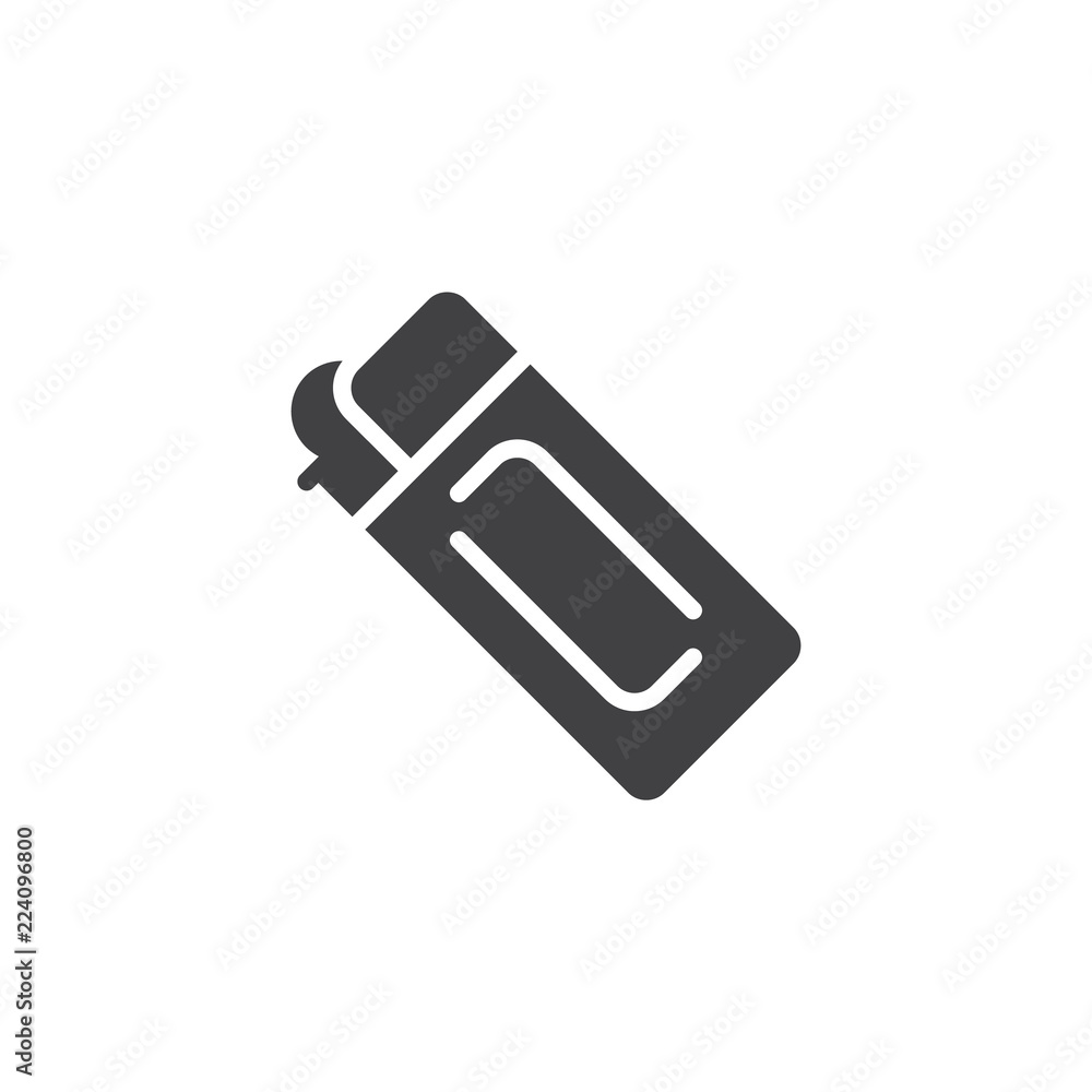 Gas lighter vector icon. filled flat sign for mobile concept and web design. Lighter simple solid icon. Symbol, logo illustration. Pixel perfect vector graphics Gas lighter vector icon. filled flat sign for mobile concept and web design. Lighter simple solid icon. Symbol, logo illustration. Pixel perfect vector graphics