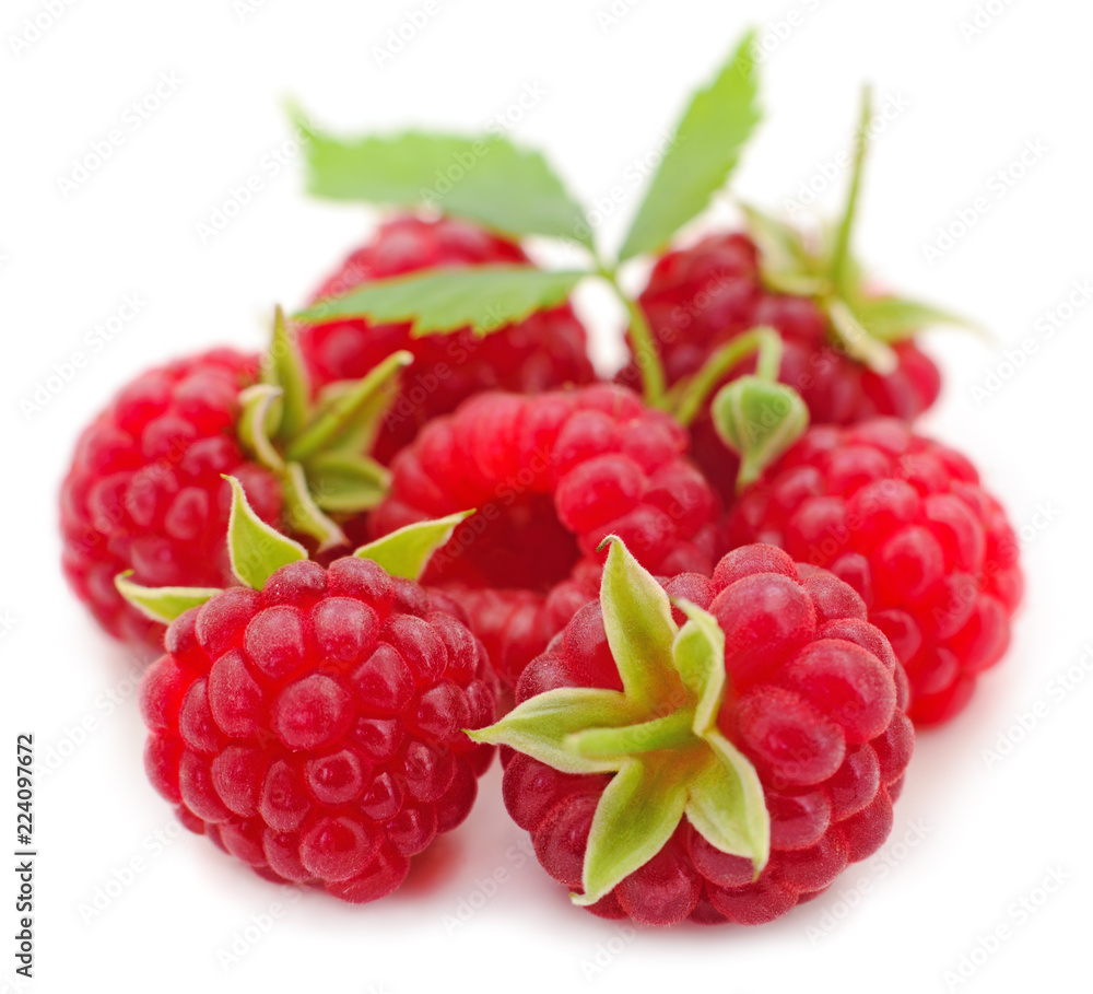 Ripe red raspberries. Ripe red raspberries.