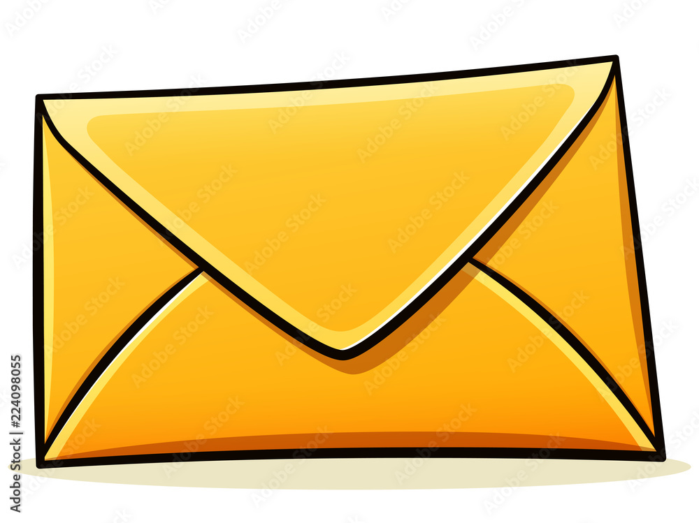 Vector envelope on white background