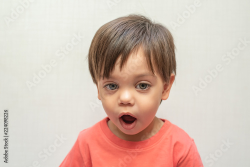 Cute baby boy toddler - opening the mouth