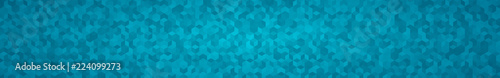 Abstract horizontal banner or background of small isometric cubes in light blue colors.