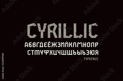 Geometric sans serif font in historical style