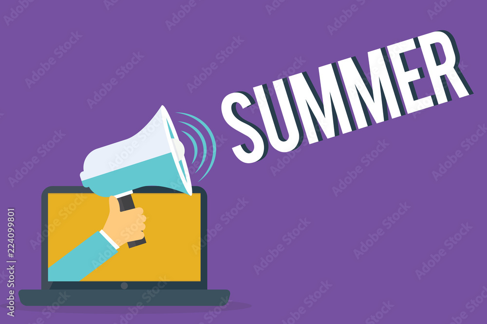Conceptual hand writing showing Summer. Business photo showcasing warmest season of year in northern hemisphere from June to August. Conceptual hand writing showing Summer. Business photo showcasing warmest season of year in northern hemisphere from June to August.
