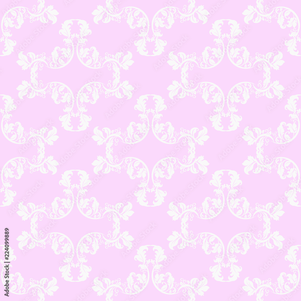 Fototapeta premium Geometric seamless floral pattern