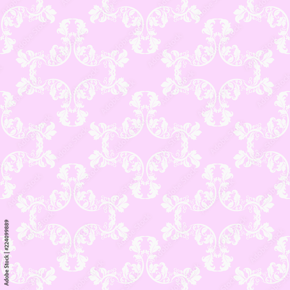 Geometric seamless floral pattern