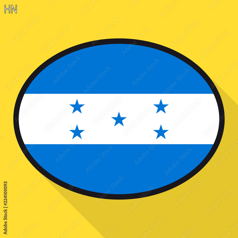 Honduras flag speech bubble, social media communication sign, flat business oval icon. Honduras flag speech bubble, social media communication sign, flat business oval icon.