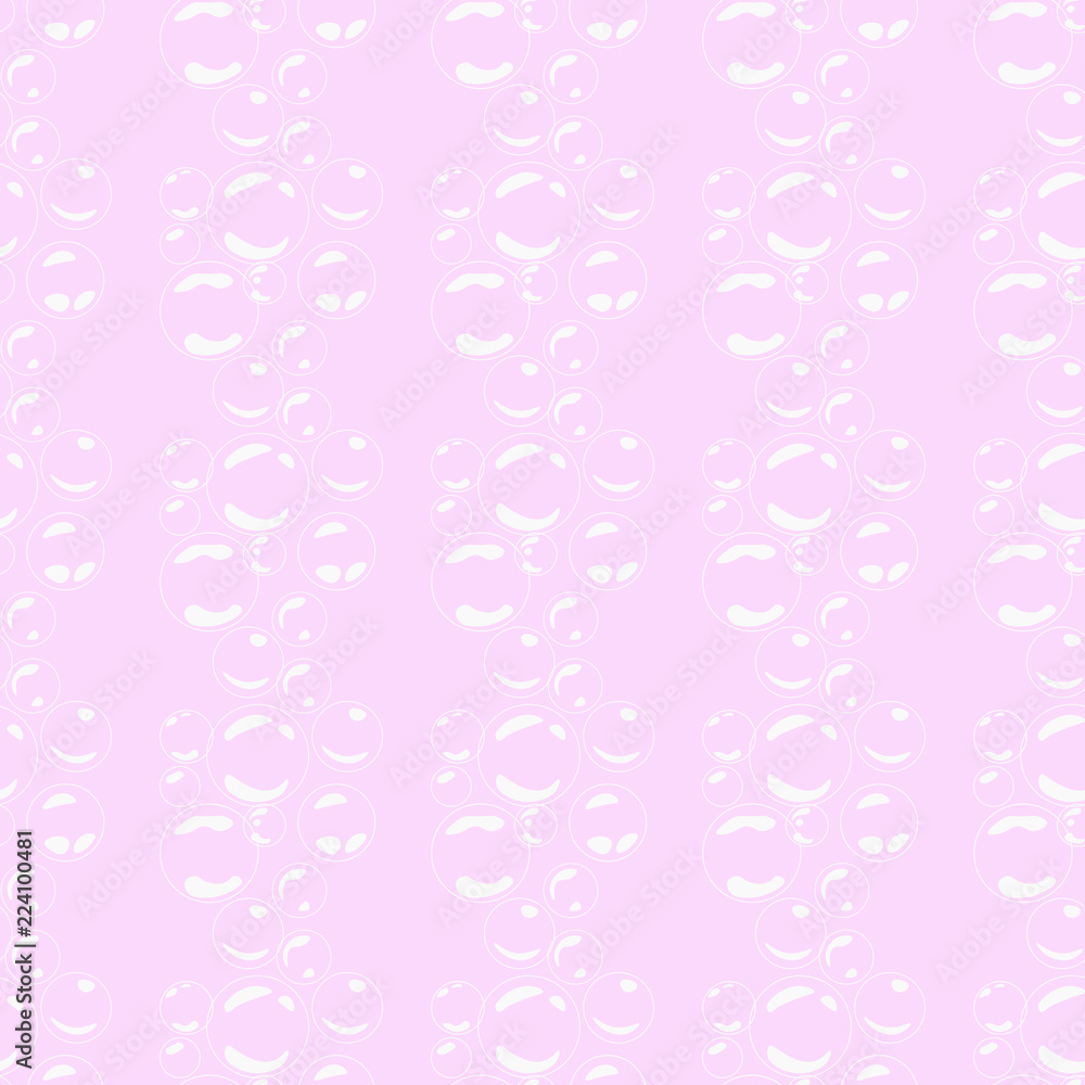 shiny bubbles seamless pattern