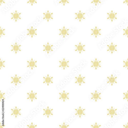 Wallpaper Mural Vector seamless pattern of gold snowflakes. Seamless pattern. Torontodigital.ca