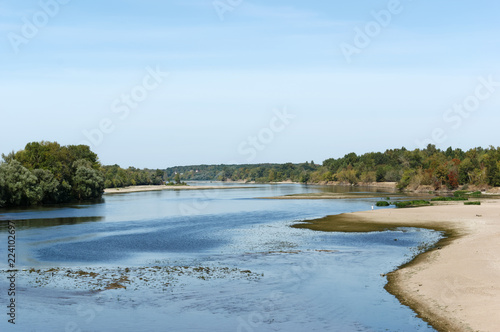 Loire river bank in the Centre-Val de Loire region