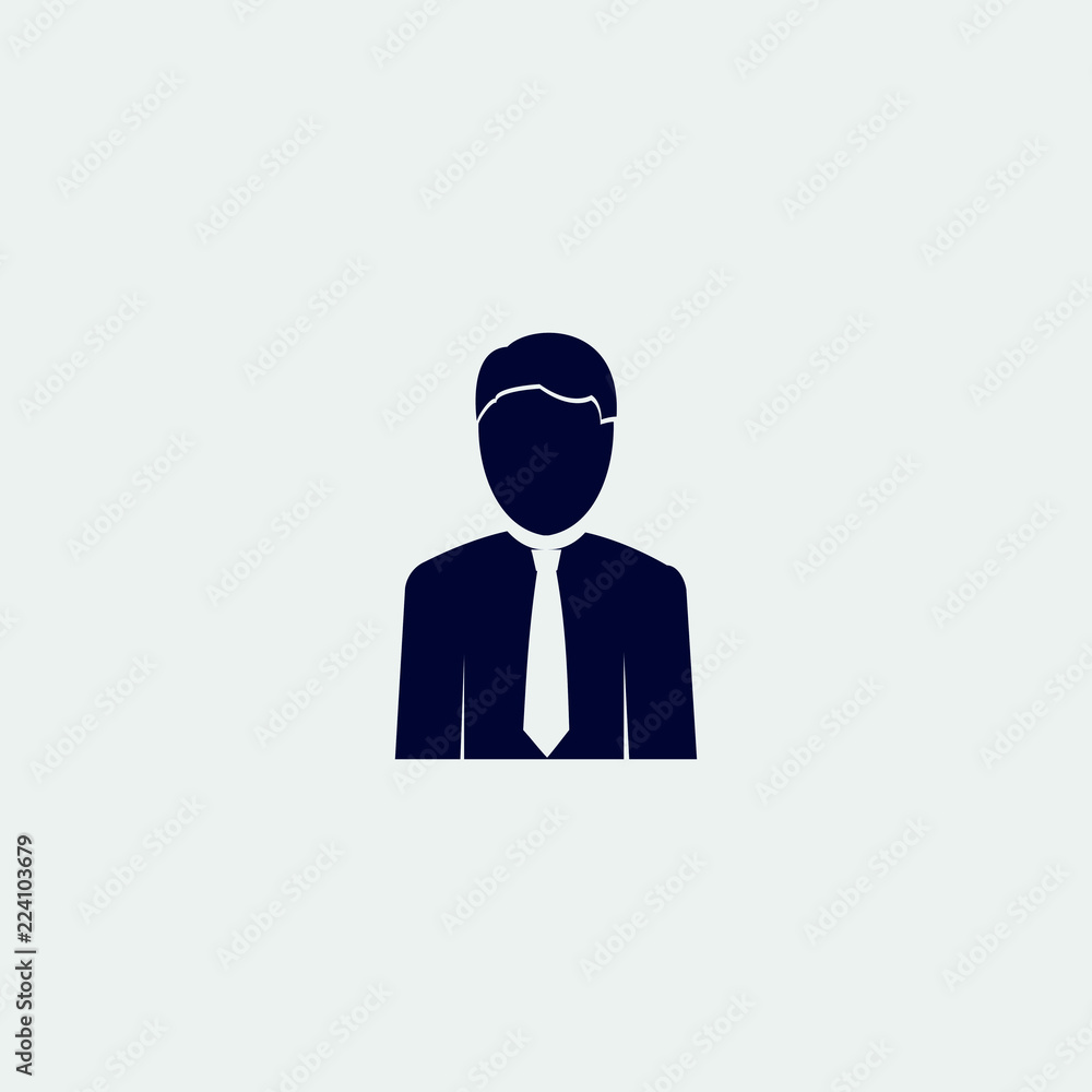 businessman icon, vector illustration. flat icon businessman icon, vector illustration. flat icon