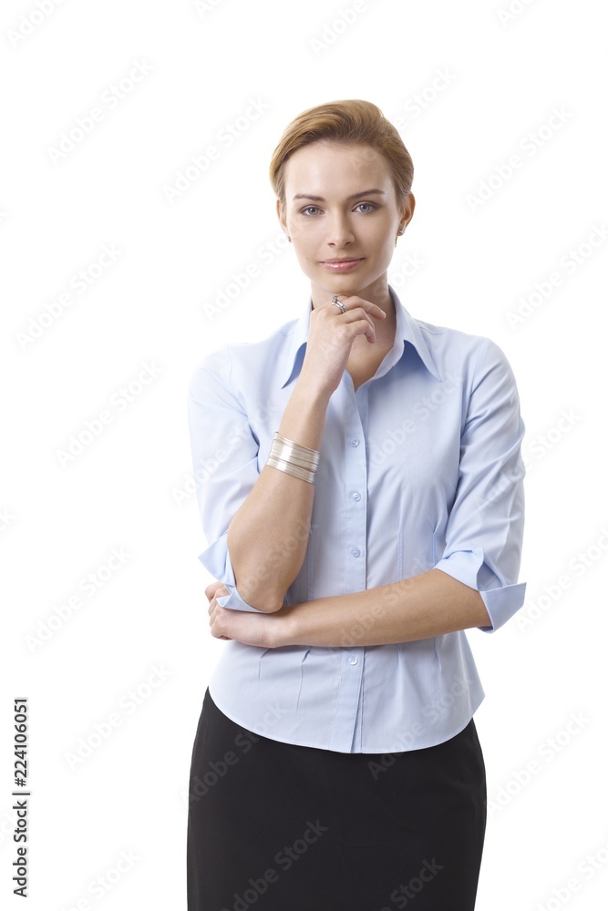 Portrait of thinking businesswoman Portrait of thinking businesswoman