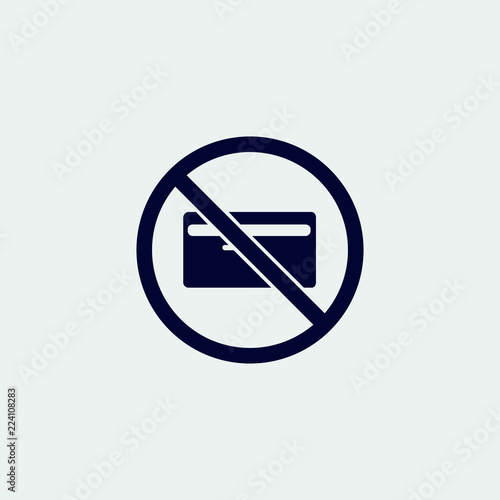 Free Download no credit card icon, vector illustration. flat icon - GFXLoad