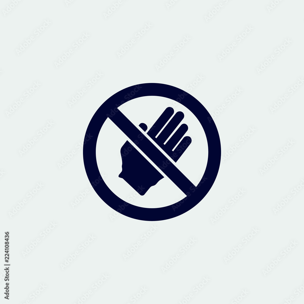 do not touch icon, vector illustration. flat icon do not touch icon, vector illustration. flat icon