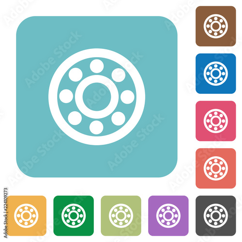 Bearings rounded square flat icons