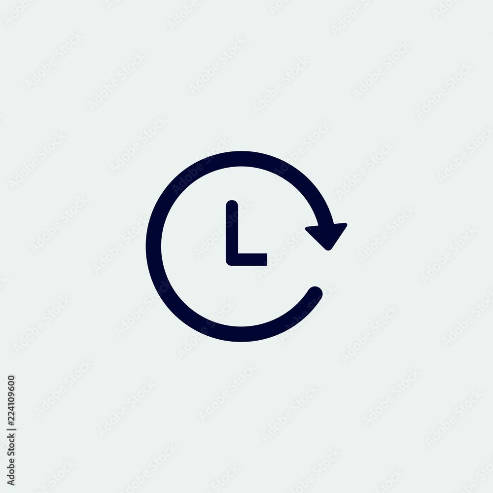 clock icon, vector illustration. flat icon clock icon, vector illustration. flat icon