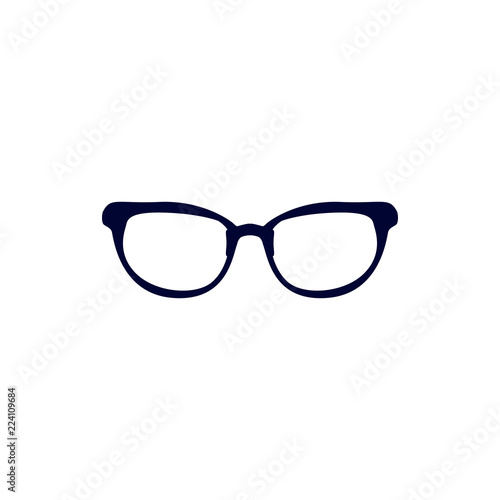 glasses isolated on white background icon, vector illustration