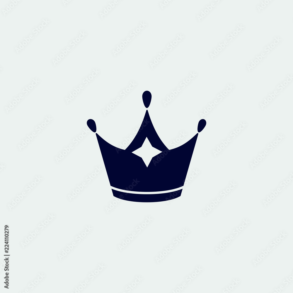 crown isolated on white background icon, vector illustration crown isolated on white background icon, vector illustration