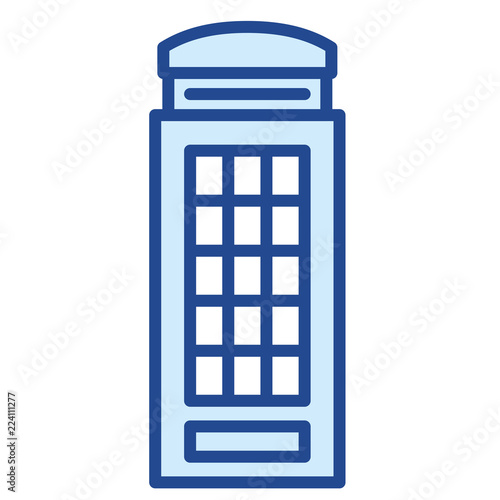 Telefonzelle, London / Großbritannien Vector Icon Illustration