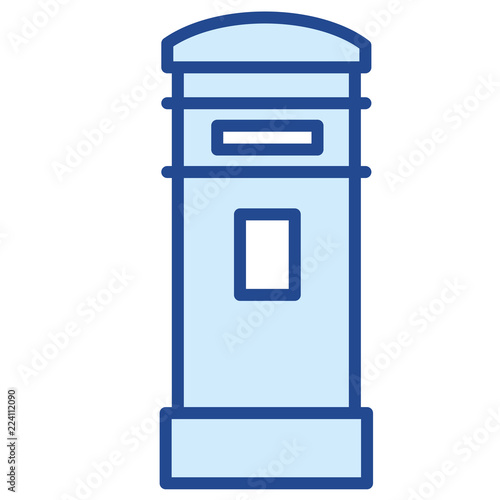 Briefkasten, London / Großbrittanien Vector Icon Illustration