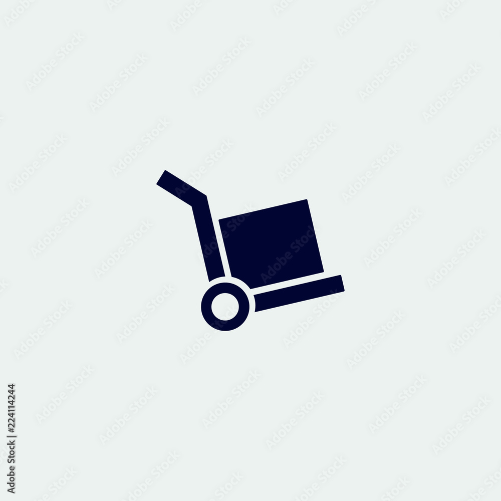 cargo icon, vector illustration. flat icon