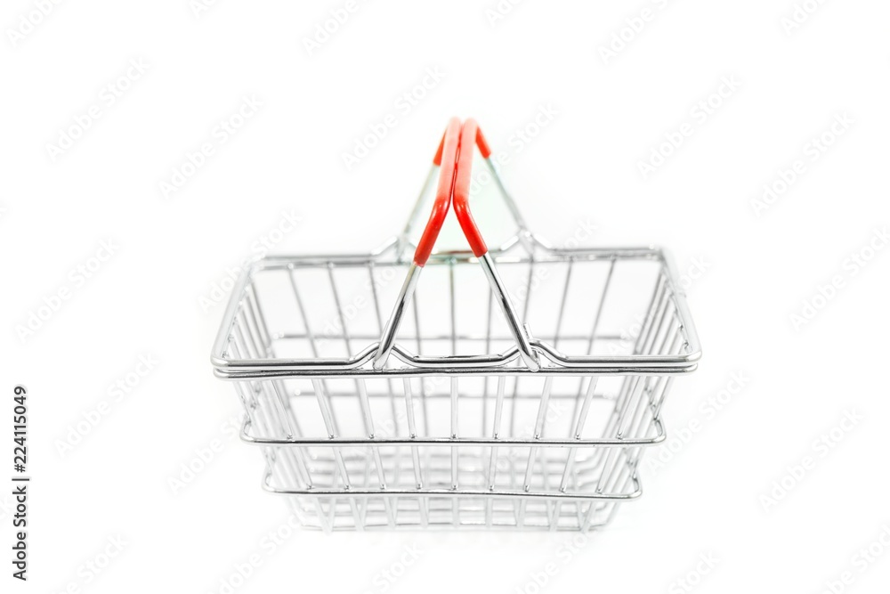Basket for supermarket with isolated background Basket for supermarket with isolated background