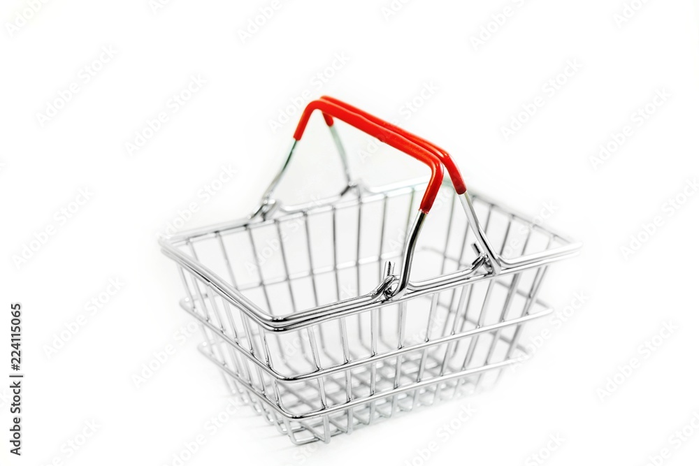 Basket for supermarket with isolated background Basket for supermarket with isolated background