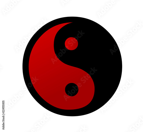 Yin and Yang sign vector