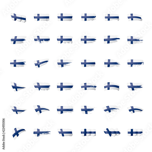 Finland flag, vector illustration on a white background.